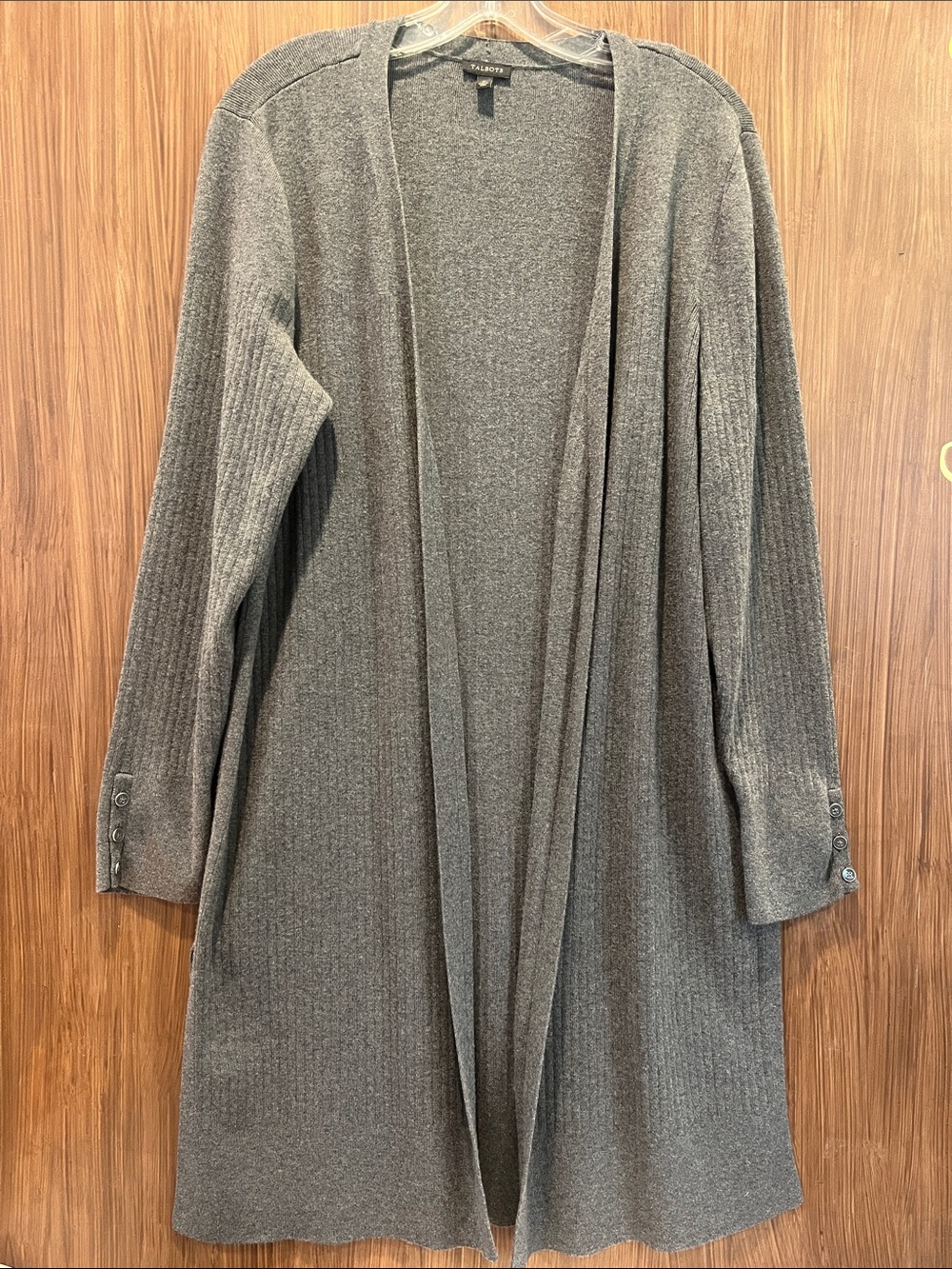 Talbots Long Gray Sweater